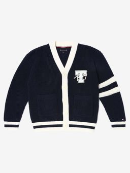 Tommy Hilfiger - Boys Navy Blue Regular Fit Cotton Cardigan