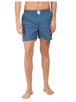 U.S. POLO ASSN. - Men Blue & Sky Blue I691 Natural Cotton Boxers (Pack of 2)