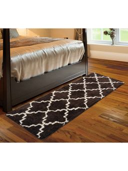 Saral Home - Soft Microfiber Anti-Slip Bedside-Kitchen Runner-Brown-50X180 Cm