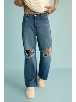 FREAKINS - Remy Distress Stretch Men's Straight Jeans