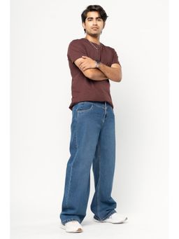 FREAKINS - Blue Fish Cut Men's Straight Jeans