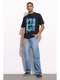 FREAKINS - Men's Light Blue Cargo Style Jeans