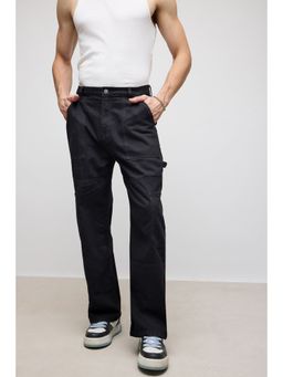 FREAKINS - Noir Pocket Men's Cargo Style Jeans
