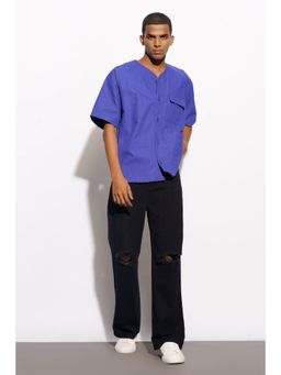 FREAKINS - Black Distressed Men's Wide Jeans