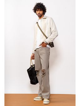 FREAKINS - Distressed Wide Men's Jeans