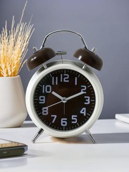 UMAI - Alarm Clock with Night Light Twin Bell- Black Coffee