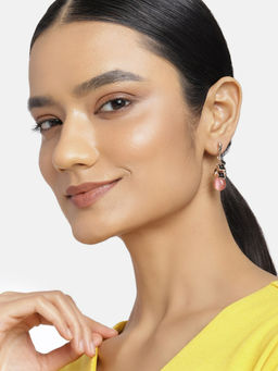 Estele - Gold Plated Floral Charm Designer Earrings Combo of 2 with Enamel for Women (Set of 2)