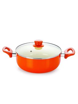Nirlon - Aluminium Non-Stick Pfoa Free Casserole with Tempered Glass Lid