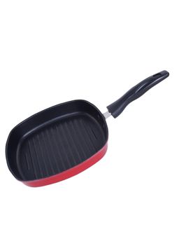 Nirlon - Non Stick Aluminium Square Grill Pan Gas Stove Compatible Only