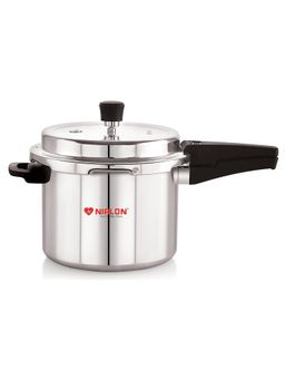 Nirlon - Induction Base Outer Lid Aluminium Pressure Cooker (7 Litres, Silver)