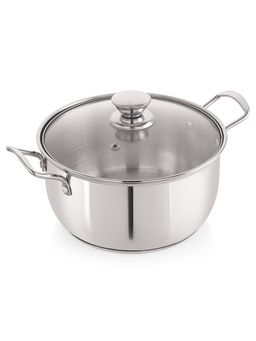 Nirlon - Stainless Steel Induction Sandwich Bottom Straight Casserole with Lid
