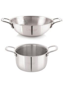 Nirlon - Superb Triply Stainless Steel Induction Casserole & Kadhai