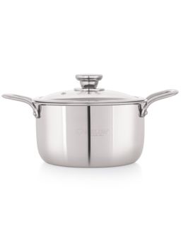 Nirlon - Superb Triply Stainless Steel Induction Casserole with Glass Lid