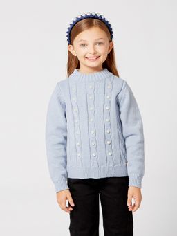 One Friday - Blue Embellished Sweater