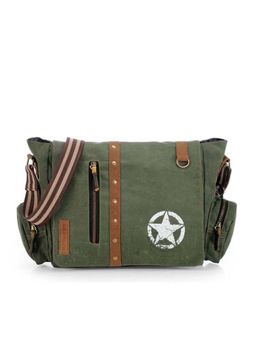 The House of Tara - Moss Green Canvas Unisex Cross Body Sling Side Bag