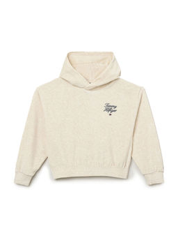 Tommy Hilfiger - LG Th Script Velour Sweatshirt - Beige