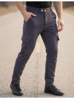 Greylongg - Men Pure Cotton Solid Regular Fit Cargo