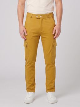 Greylongg - Men Pure Cotton Solid Regular Fit Cargo