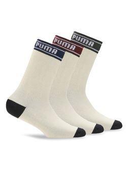 Puma - Lifestyle Crew Unisex White Socks (Pack of 3)