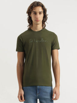 United Colors of Benetton - Men Green Regular Fit Crew Neck T-shirt