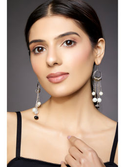 Rhea - Drops of Pearls Dangler Earrings