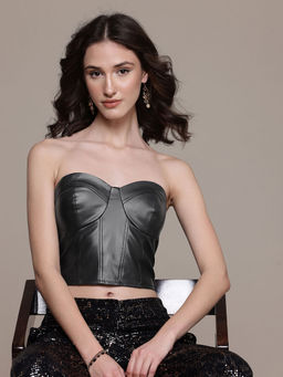 Label Ritu Kumar - Black Emma Corset Top