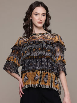 Label Ritu Kumar - Black Sansa Top