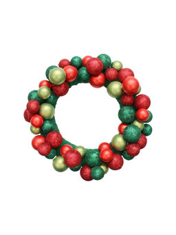 Little Birdie - Handmade Christmas Wreath-Bauble, 14inch, Red and Green