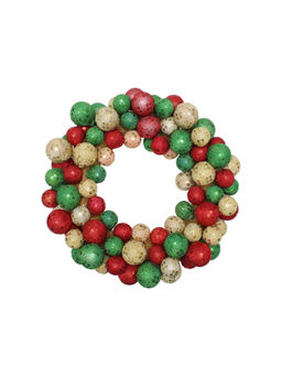Little Birdie - Christmas Wreath-14inch, Fabric Bauble with Sequins