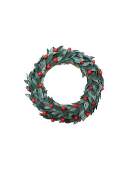 Little Birdie - Handmade Christmas Wreath-12inch, Berries & Leaves