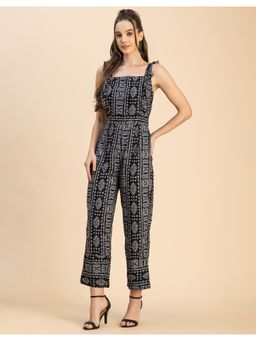 Moomaya - Printed Rayon Sleeveless Jumpsuit
