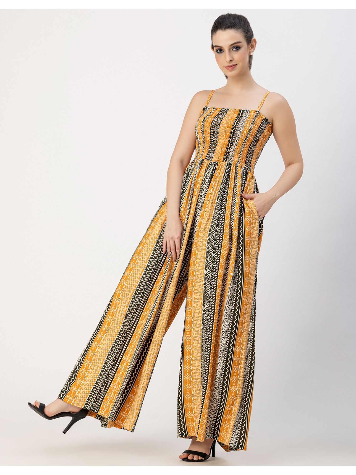 moomaya Stylish Sleeveless Rayon Jumpsuit-picture-12