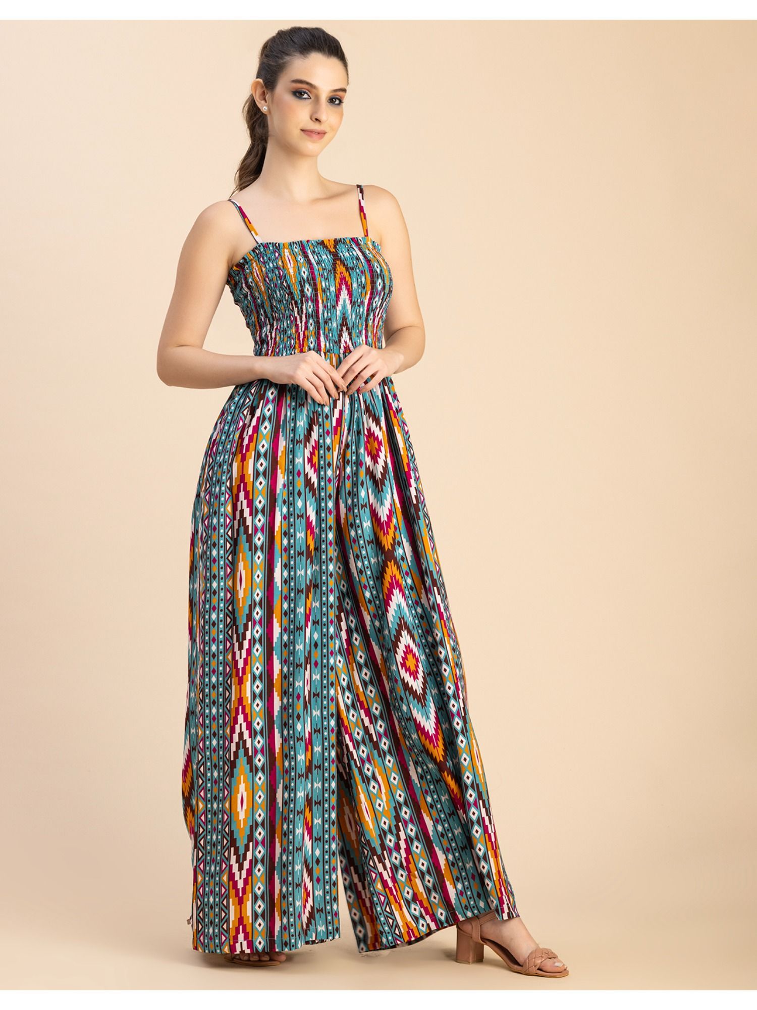moomaya Stylish Sleeveless Rayon Jumpsuit-picture-11