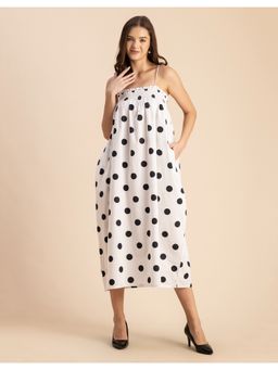 Moomaya - Boho Sleeveless A-Line Cotton Midi Dress