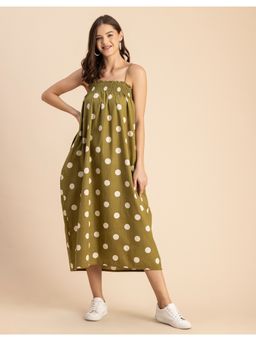 Moomaya - Boho Sleeveless A-Line Cotton Midi Dress