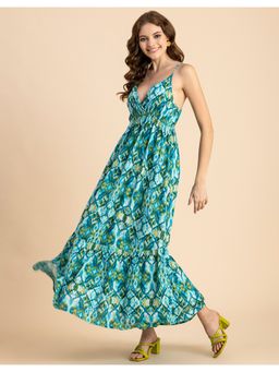 Moomaya - Boho Maxi Printed Rayon Dress