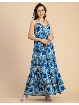 Moomaya - Boho Maxi Printed Rayon Dress