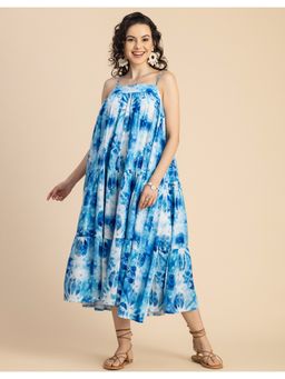 Moomaya - Boho Shoulder Straps Midi Dress