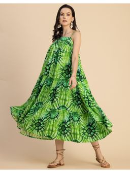 Moomaya - Boho Shoulder Straps Midi Dress