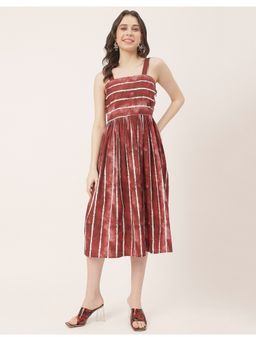 Moomaya - Summer Square Neck Midi Dress
