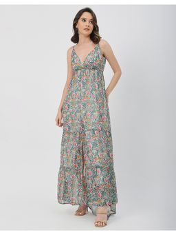 Moomaya - Boho A-Line Sleeveless Maxi Dress