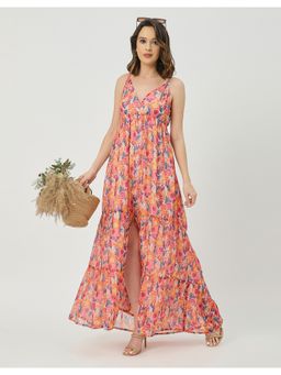 Moomaya - Boho A-Line Sleeveless Maxi Dress