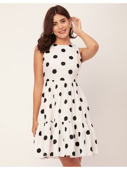 Moomaya - Stylish Tiered Trendy Cotton Mini Dress