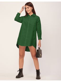 Moomaya - Full Sleeve Shirt Classic Cotton Mini Dress
