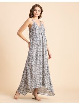 Moomaya - Trendy Summer Geometric Maxi Dress