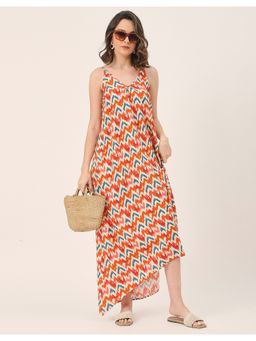 Moomaya - Trendy Summer Geometric Maxi Dress