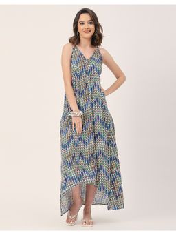 Moomaya - Trendy Summer Geometric Maxi Dress