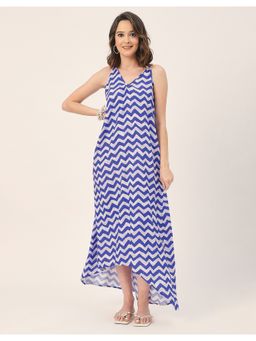 Moomaya - Trendy Summer Geometric Maxi Dress