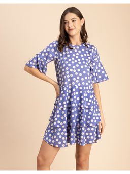 Moomaya - Romantic Half Sleeve Boho Mini Dress