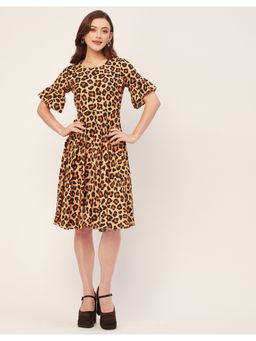 Moomaya - Party Rayon Half Sleeve Knee Length Dress